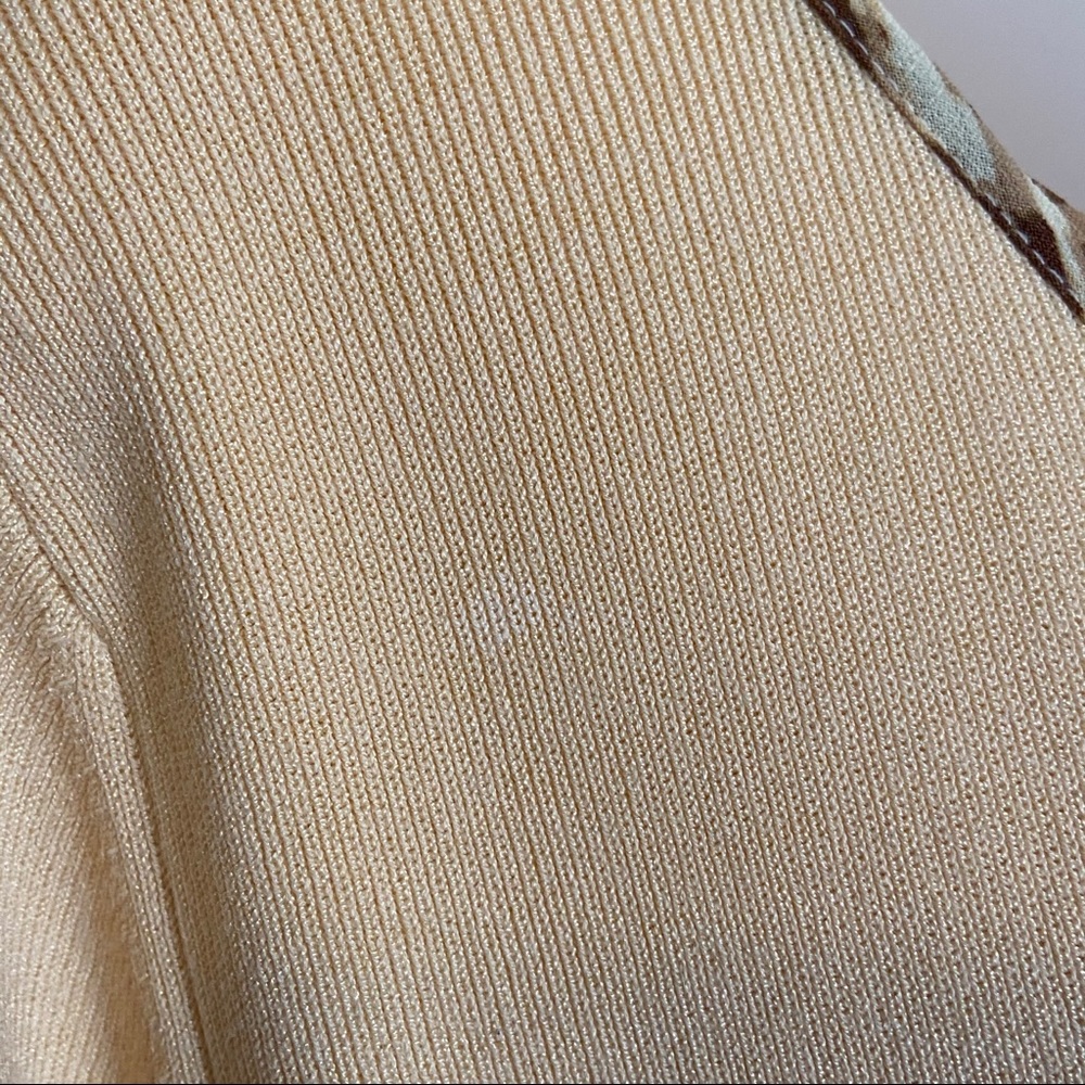 Villager A Liz Claiborne Co 1-Piece Sweater Beige Brown Sz Lrg - Picture 6 of 12